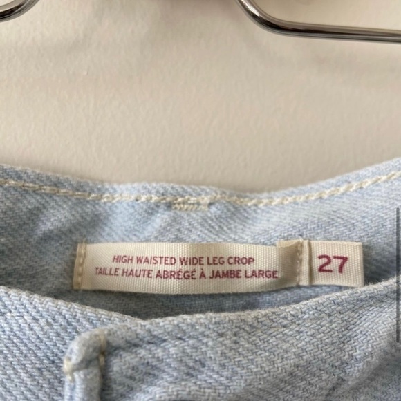 Levi’s-high Waisted Utility Wide Leg Crop Jeans (Size:27) - Picture 8 of 8